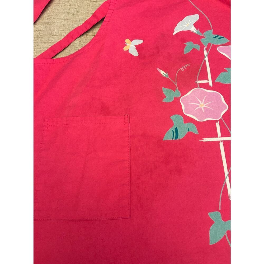 HANAE MORI Apron Vintage JAL Japanese Airlines Uniform Designer Floral - Picture 4 of 16